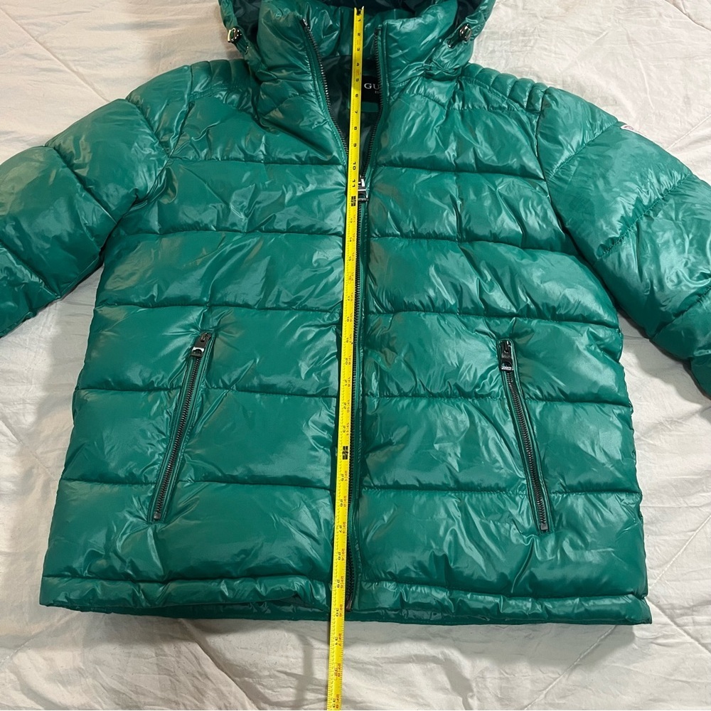 GUESS Kelly Green Men’s Puffer Jacket Size Large - Picture 4 of 14